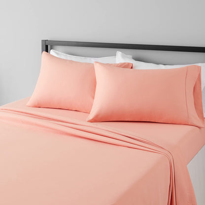 Amazon Basics Lightweight Super Soft Easy Care Wrinkle Free Microfiber 3 Piece Bed Sheet Set with 14-Inch Deep Pockets, Twin, Navy Blue, Solid, Kids, Men & Women Bedding