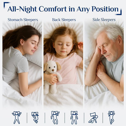 JOLLYVOGUE King Size Pillows Set of 4, Cooling and Firm King Pillows with Oeko-Tex Certified Down Alternative Filling for Side, Back, and Stomach Sleepers, Hotel Collection
