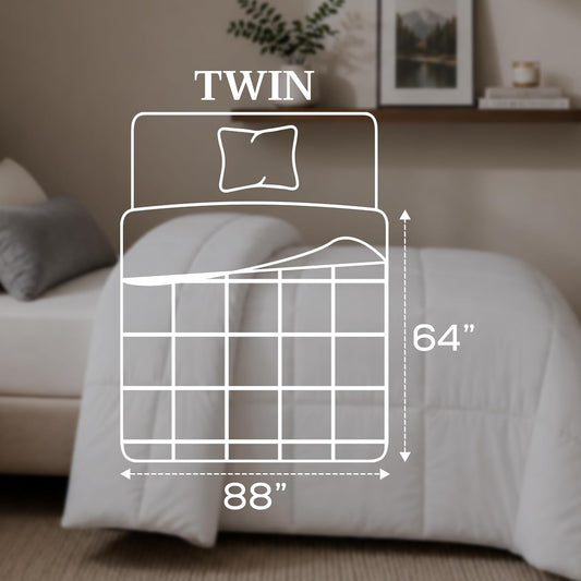 Utopia Bedding Duvet Insert, Twin Comforter 64 x 88 Inches, White