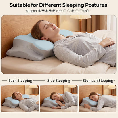 Ylekto Cervical Neck Pillow for Pain Relief - Contour Memory Foam Pillows