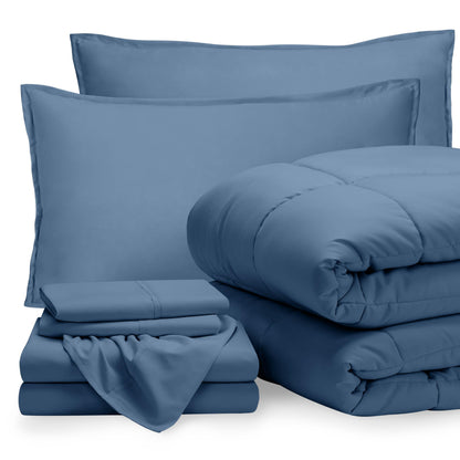 Bare Home Bed-in-A-Bag 5 Piece Set (Twin XL, Grey/Light Grey)
