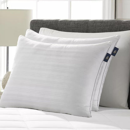 Serta Down Illusion Balanced Support Cotton Pillows,Standard/Queen (2 Pack)