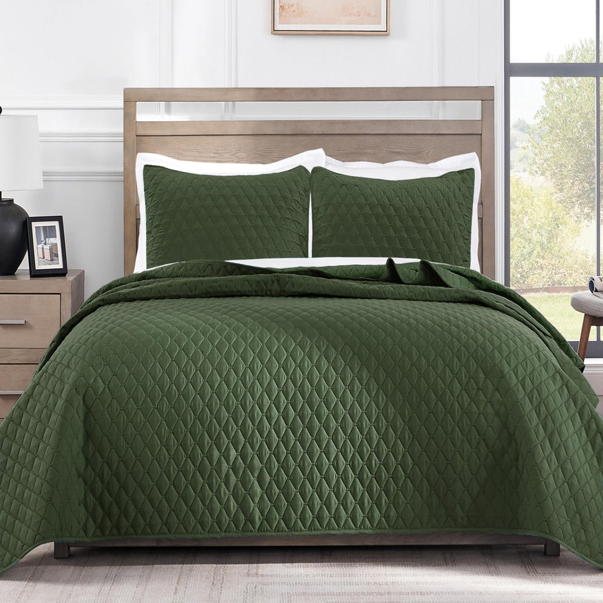 Exclusivo Mezcla Reversible Full Queen Quilt Bedding Set, Grey