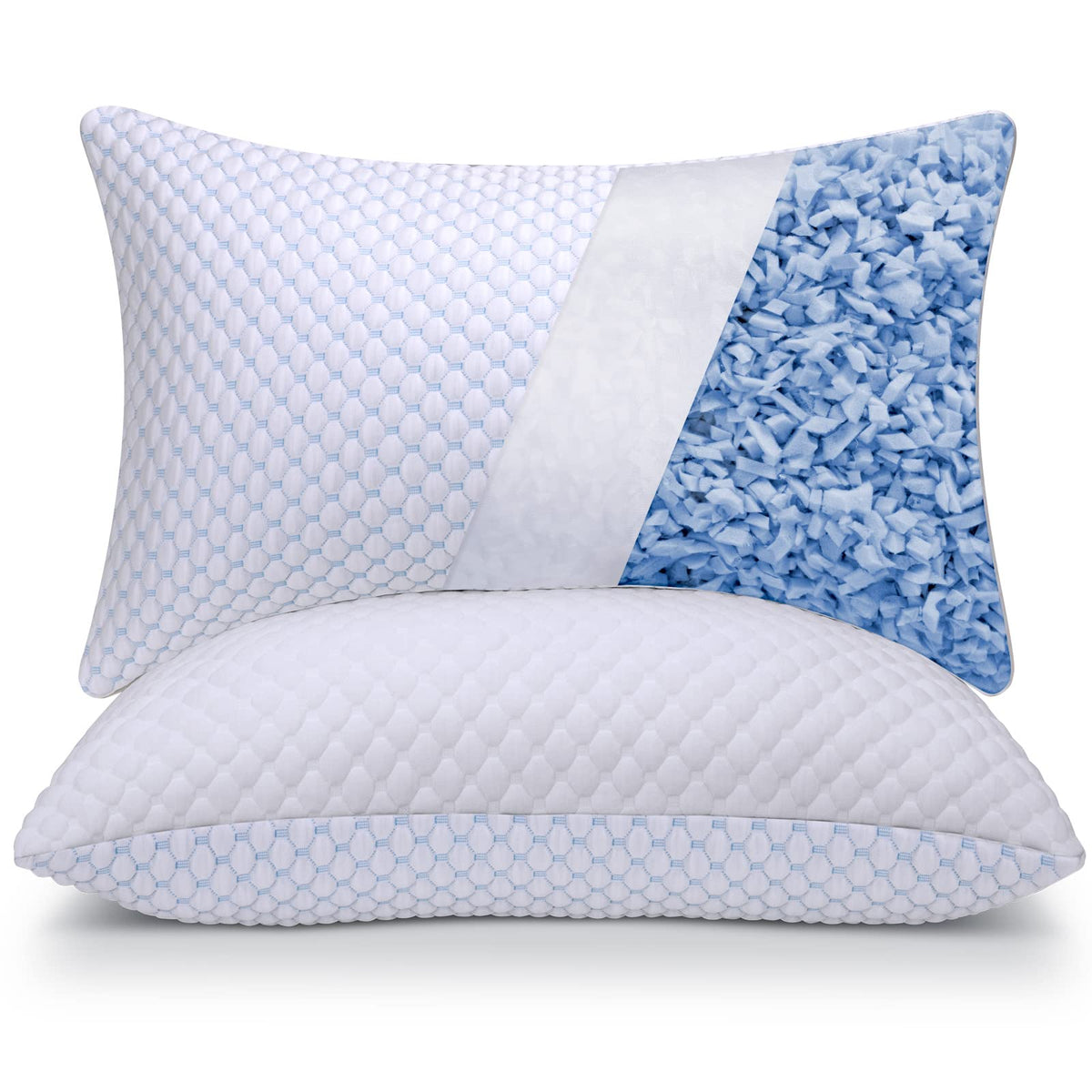 OSBED Shredded Memory Foam Pillows Standard Size Pack of 2