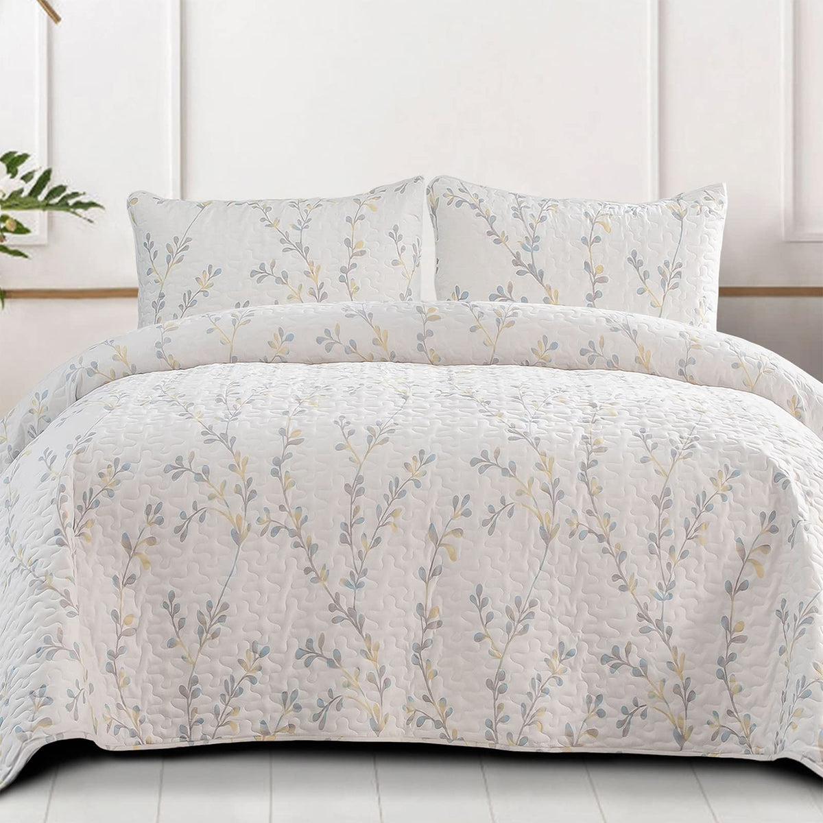 Exclusivo Mezcla Reversible Boho Quilts Queen Size Gray