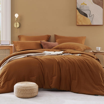 Queen Comforter Set-7 Pieces Soft Prewashed Bed in a Bag Queen Bedding Sets