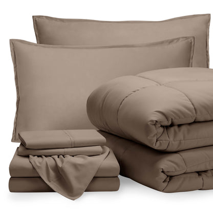 Bare Home Bed-in-A-Bag 5 Piece Set (Twin XL, Grey/Light Grey)