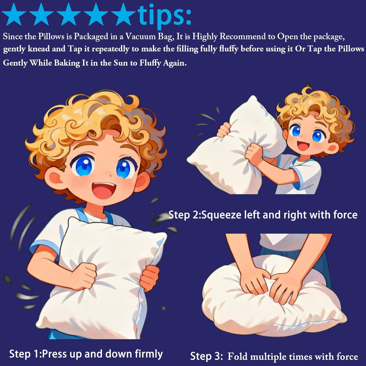 Bed Pillows King Size Set of 2,for Sleeping,Down Alternative Fill