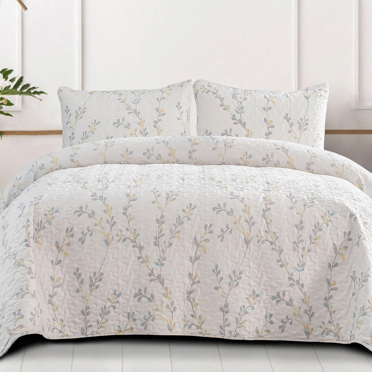 Exclusivo Mezcla Reversible Boho Quilts Queen Size Gray