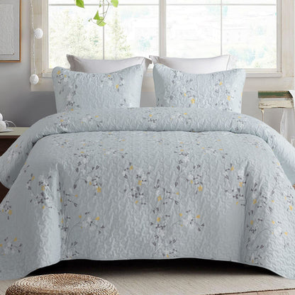 Exclusivo Mezcla Reversible Boho Quilts Queen Size Gray