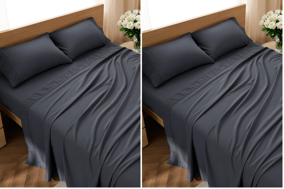 Bedsure Queen Sheet Set - 4 Pieces Soft, Breathable, Cooling Bed Sheets