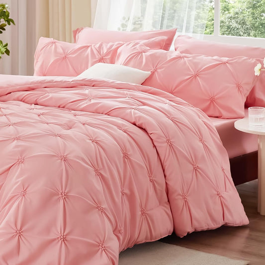 BEDELITE Pink King Comforter Set Pink,Fluffy & Soft Comforter