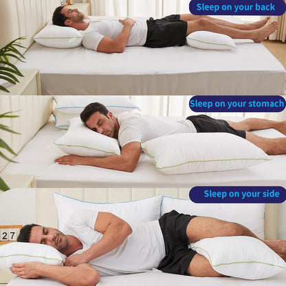 Bed Pillows King Size Set of 2,for Sleeping,Down Alternative Fill