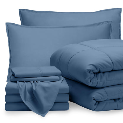 Bare Home Bed-in-A-Bag 5 Piece Set (Twin XL, Grey/Light Grey)