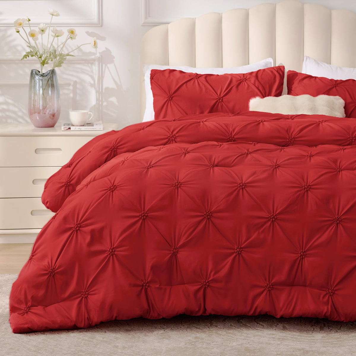 BEDELITE Pink King Comforter Set Pink,Fluffy & Soft Comforter