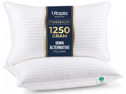 Utopia Bedding Hotel Bed Pillows for Sleeping, Pillows Queen Size Set of 2