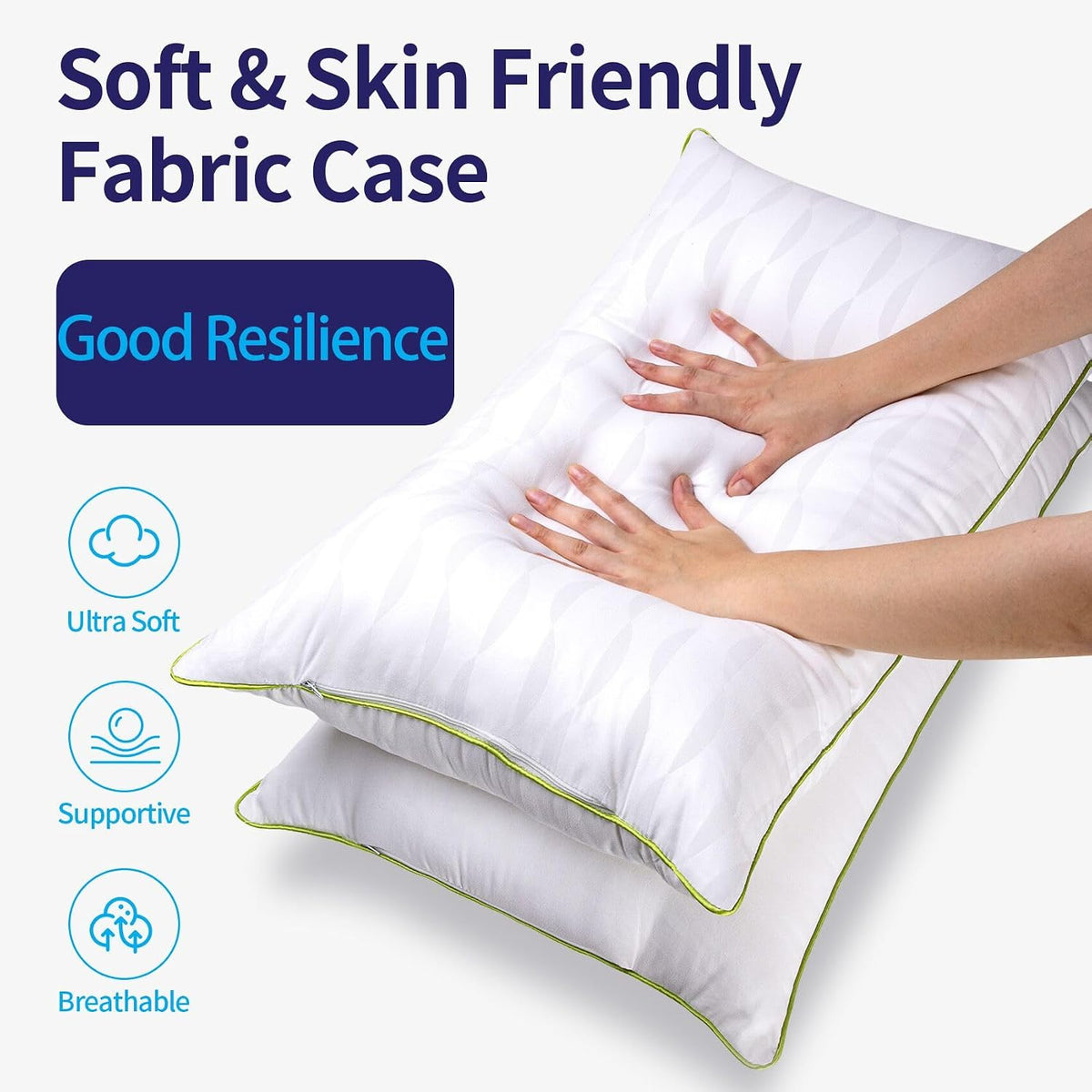 Bed Pillows King Size Set of 2,for Sleeping,Down Alternative Fill