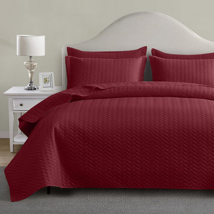 Maple&Stone White Quilt Set Queen Size, Lightweight Bedspread