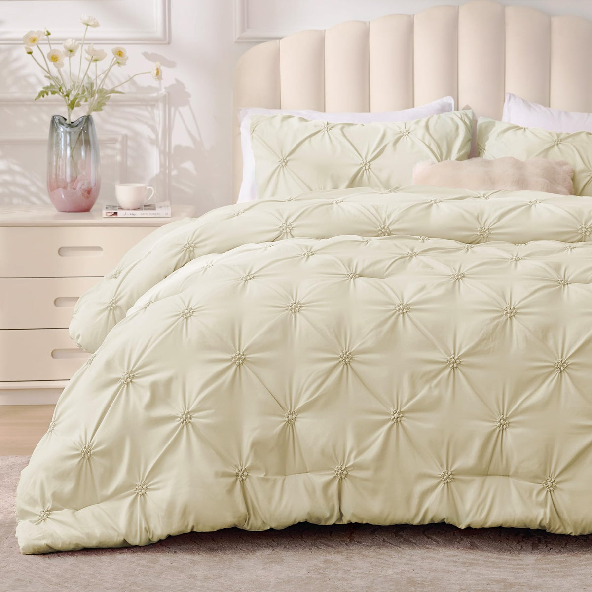 BEDELITE Pink King Comforter Set Pink,Fluffy & Soft Comforter