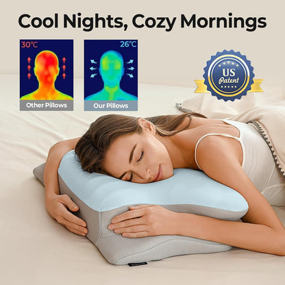 Ylekto Cervical Neck Pillow for Pain Relief - Contour Memory Foam Pillows