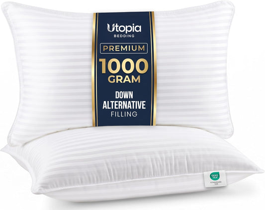 Utopia Bedding Hotel Bed Pillows for Sleeping, Pillows Queen Size Set of 2