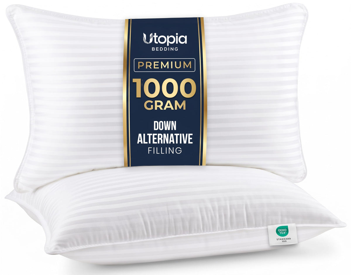 Utopia Bedding Hotel Bed Pillows for Sleeping, Pillows King Size Set of 2