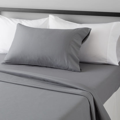 Amazon Basics Lightweight Super Soft Easy Care Wrinkle Free Microfiber 3 Piece Bed Sheet Set with 14-Inch Deep Pockets, Twin, Navy Blue, Solid, Kids, Men & Women Bedding