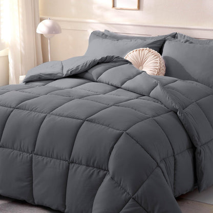 DOWNCOOL Comforters Queen Size, White Duvet Insert, Lightweight Quilt