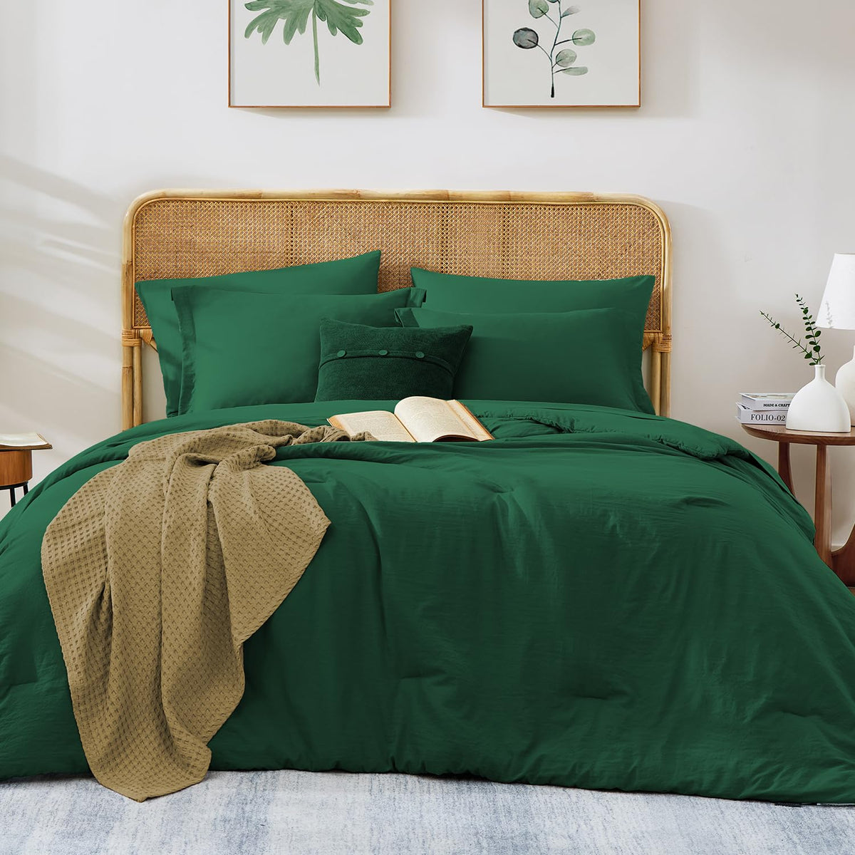 Full Size Comforter Sets-7 Pieces Ultra Soft Bed in a Bag Full Bedding Sets
