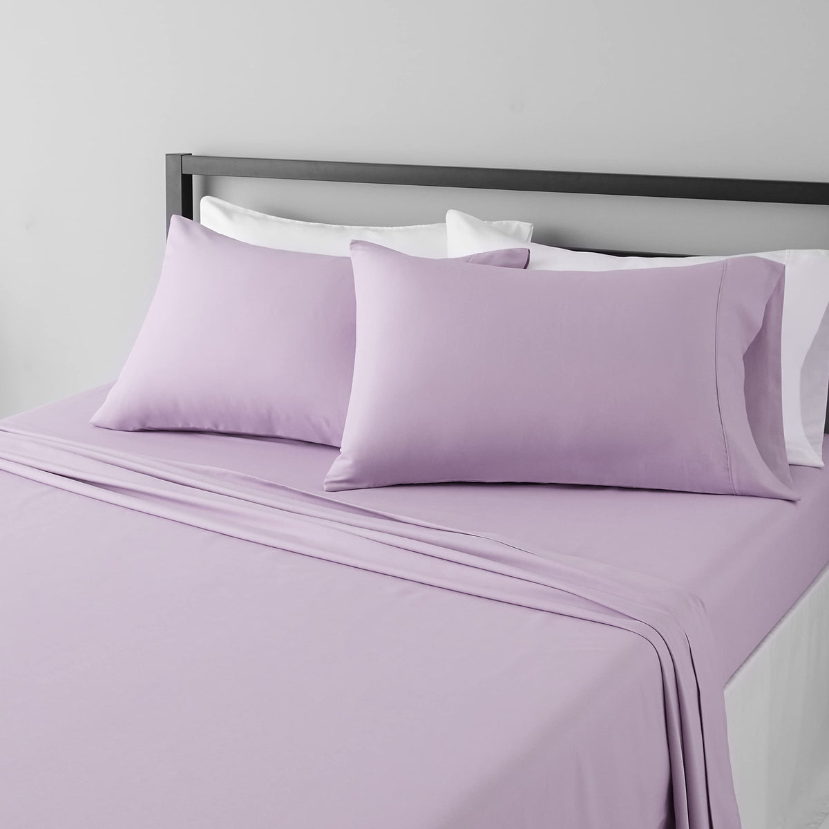 Amazon Basics Lightweight Super Soft Easy Care Wrinkle Free Microfiber 3 Piece Bed Sheet Set with 14-Inch Deep Pockets, Twin, Navy Blue, Solid, Kids, Men & Women Bedding