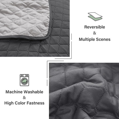 Exclusivo Mezcla Reversible Full Queen Quilt Bedding Set, Grey