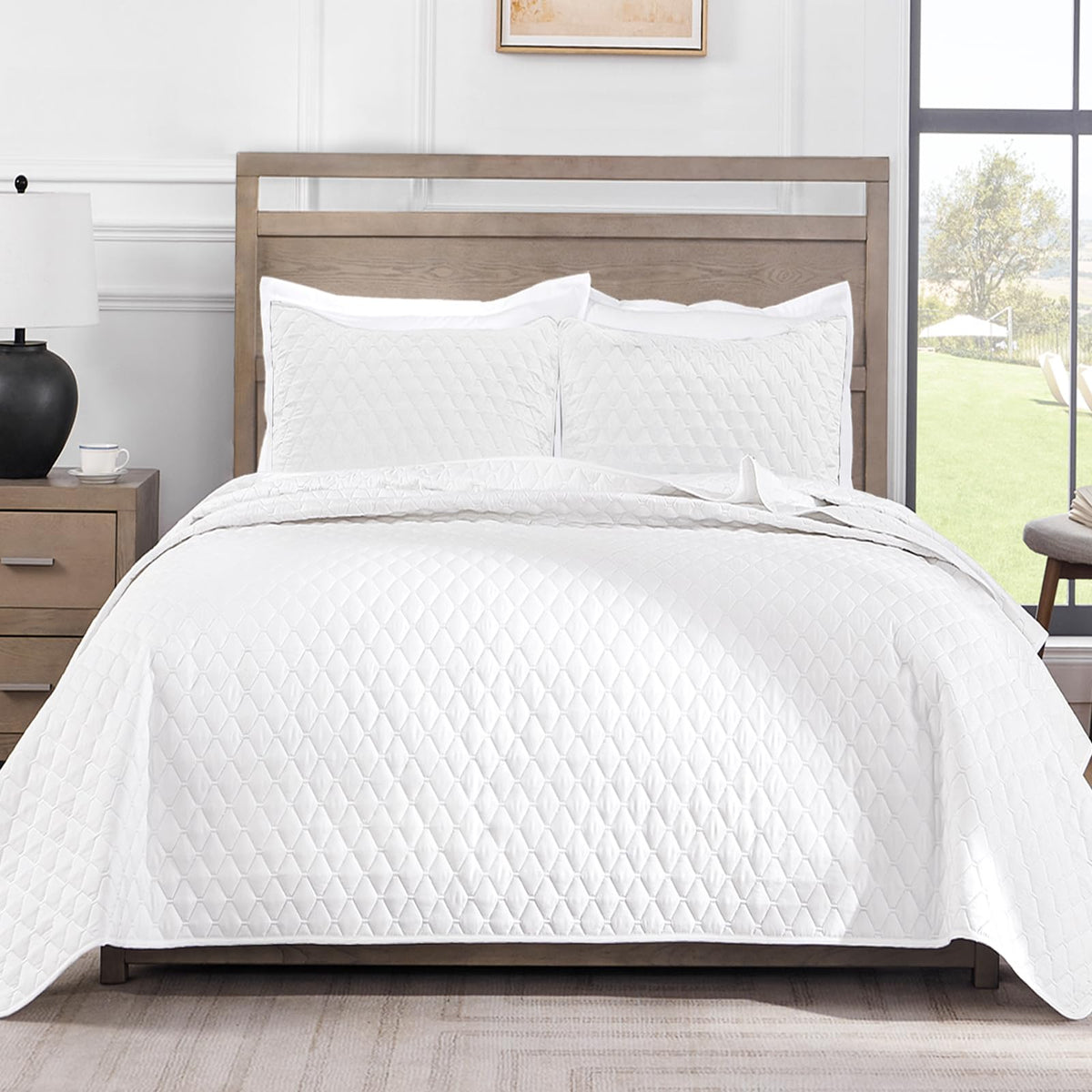 Exclusivo Mezcla Reversible Full Queen Quilt Bedding Set, Grey