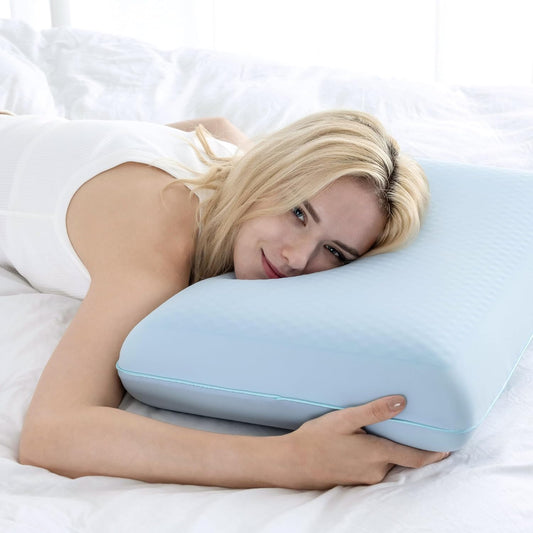 EGOHOME Cooling Gel Memory Foam Pillow, Reversible Design, Neck Support