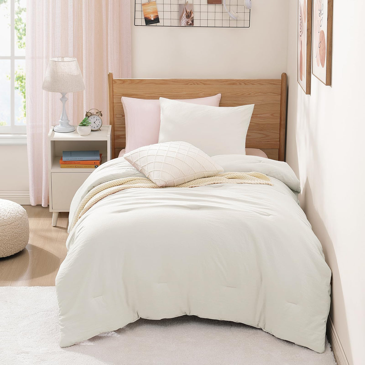 Full Size Comforter Sets-7 Pieces Ultra Soft Bed in a Bag Full Bedding Sets