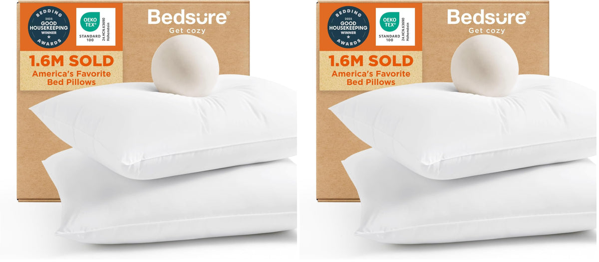 Bedsure Pillows Queen Size Set of 2, Bed Pillows for Sleeping
