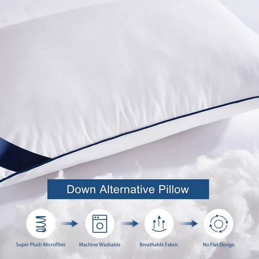 Meoflaw Bed Pillows Standard Size Set of 4, Luxury Hotel Pillows