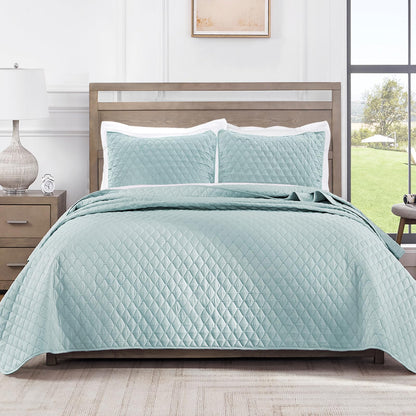 Exclusivo Mezcla Reversible Full Queen Quilt Bedding Set, Grey