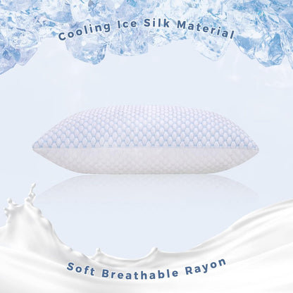 OSBED Shredded Memory Foam Pillows Standard Size Pack of 2