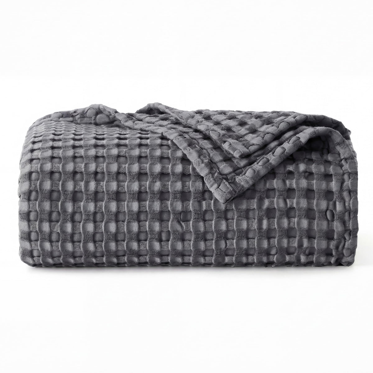 Bedsure Cooling Waffle Blanket for Hot Sleepers, Ivory, Queen, 90"x90"