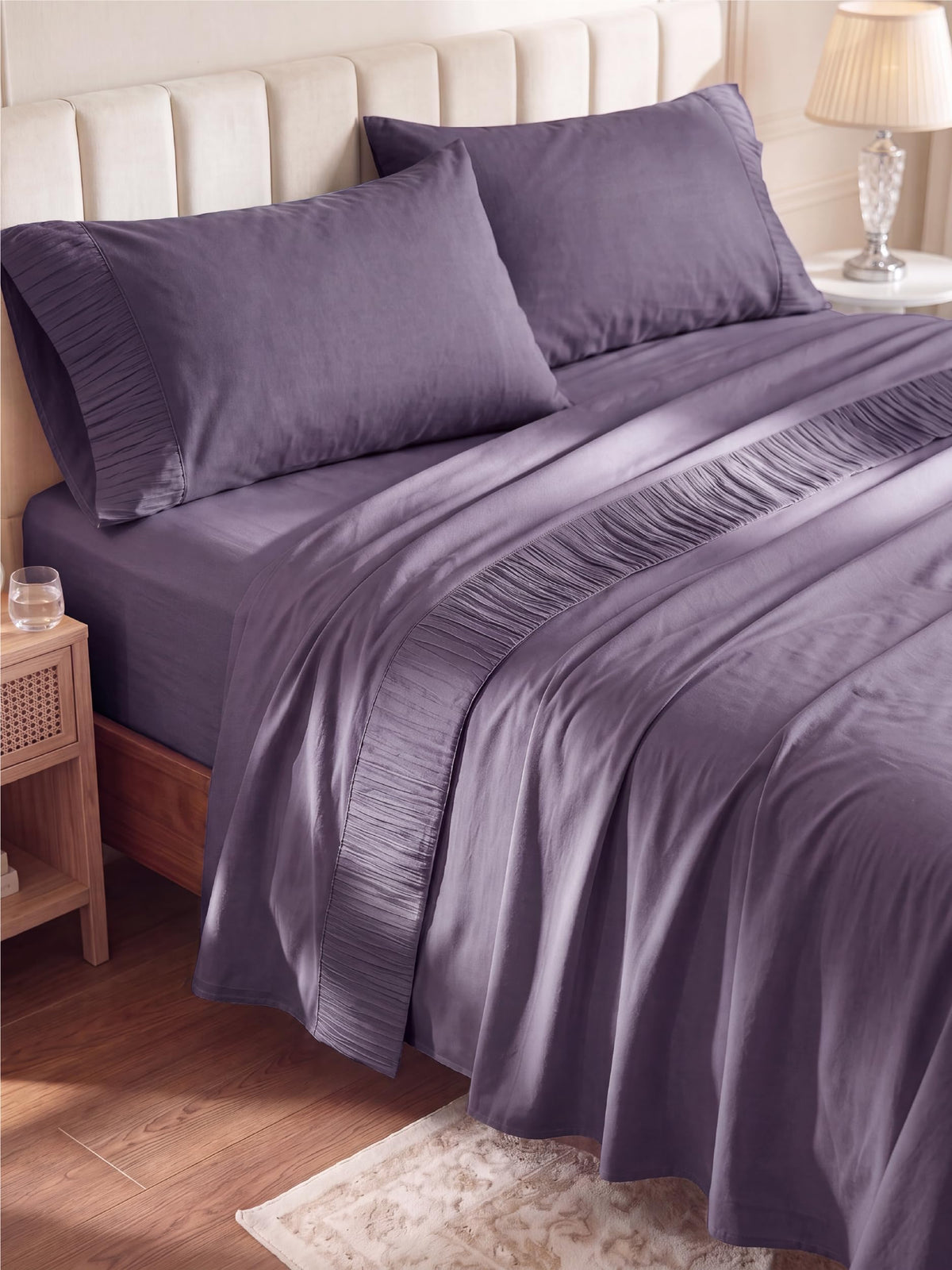 Bedsure Queen Sheet Set - 4 Pieces Soft, Breathable, Cooling Bed Sheets