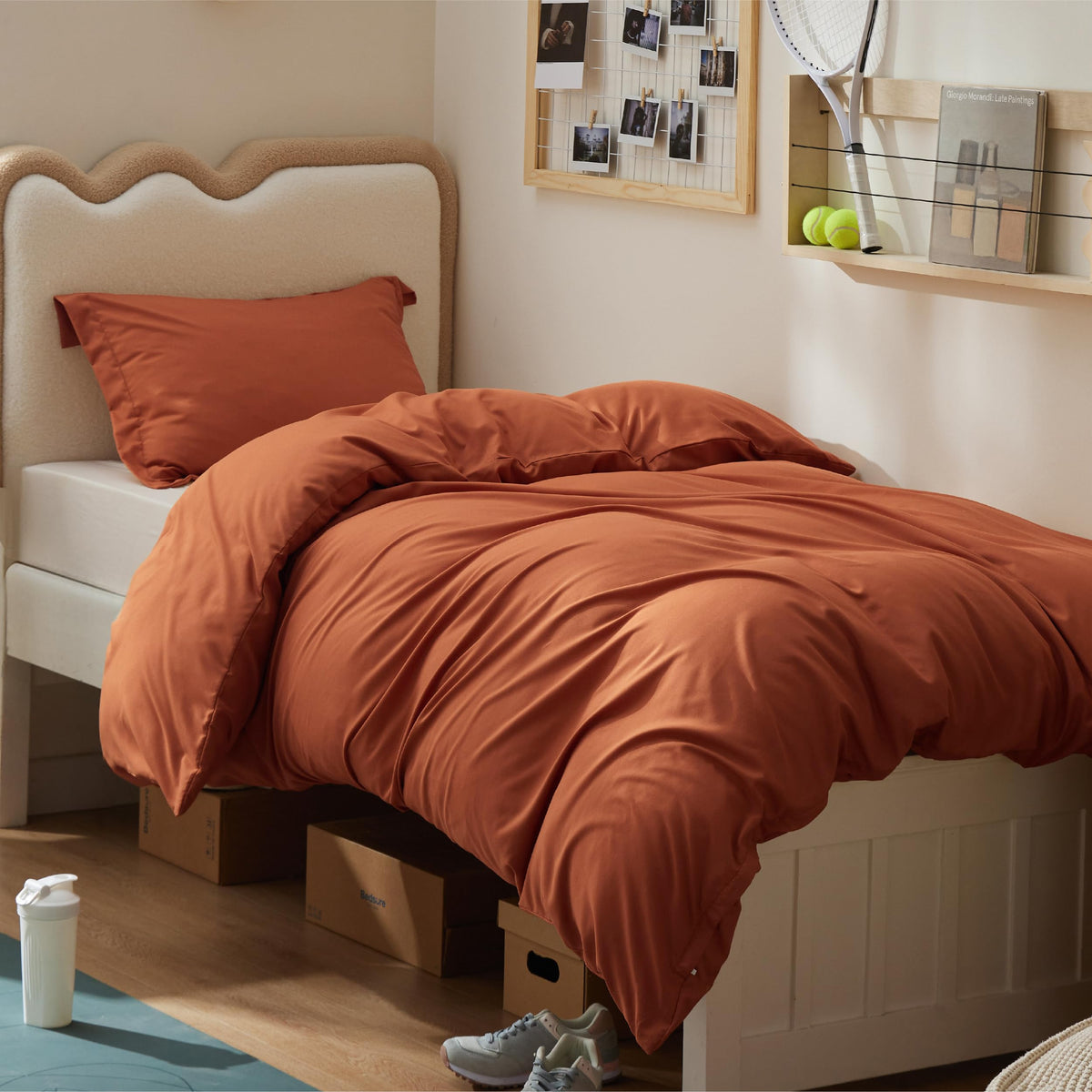 Bedsure White Duvet Cover Queen Size - Soft Double Brushed Bedding Set for Kids & Adults, Zipper Closure, 3 Pieces, Includes 1 Duvet Cover (90"x90") & 2 Pillow Shams, NO Comforter