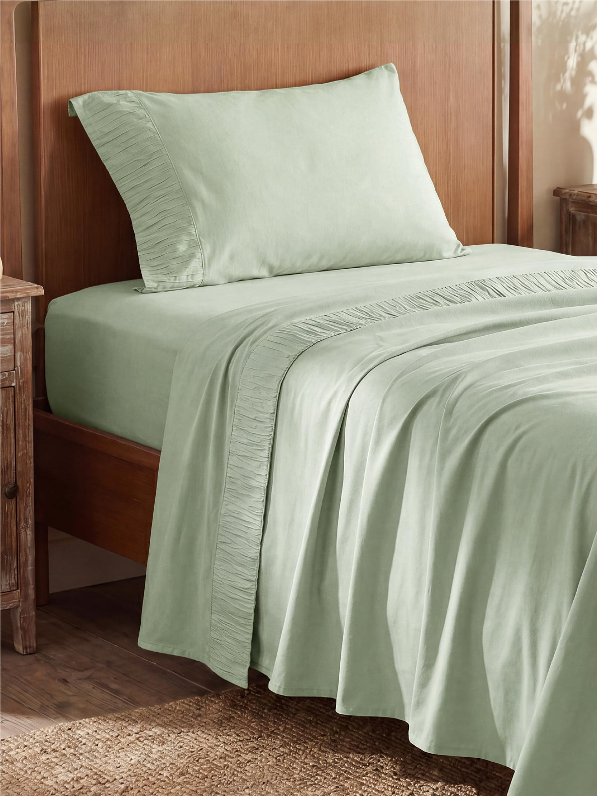 Bedsure Queen Sheet Set - 4 Pieces Soft, Breathable, Cooling Bed Sheets