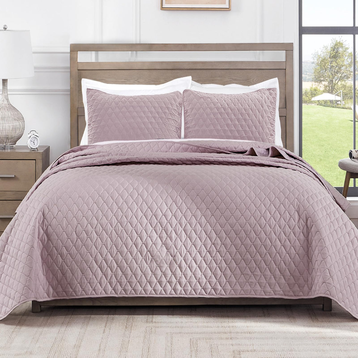 Exclusivo Mezcla Reversible Full Queen Quilt Bedding Set, Grey