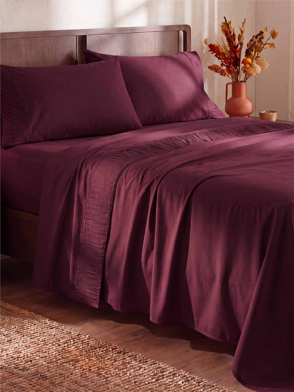 Bedsure Queen Sheet Set - 4 Pieces Soft, Breathable, Cooling Bed Sheets