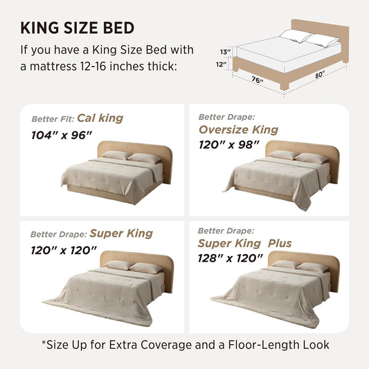 Bedsure King Comforter Set Prewashed Soft Bedding Set 3Pcs White 104"x90"