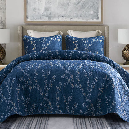 Exclusivo Mezcla Reversible Boho Quilts Queen Size Gray