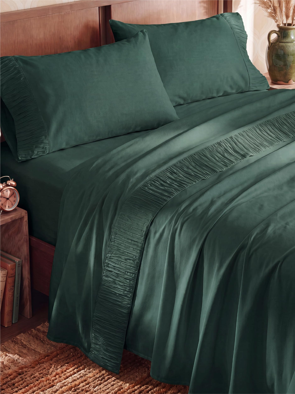 Bedsure Queen Sheet Set - 4 Pieces Soft, Breathable, Cooling Bed Sheets