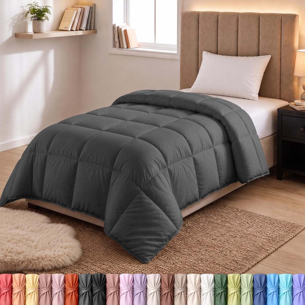 Utopia Bedding Duvet Insert, Twin Comforter 64 x 88 Inches, White
