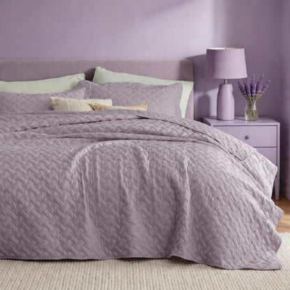 Bedsure Quilts Queen Size - Grey Bedspreads Queen Size with Basket Weave Pattern, Soft Quilt Bedding Set, Lightweight Comforter Set Coverlet for All Seasons with 2 Pillow Shams (90" x 96")