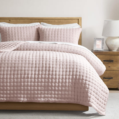 WDCOZY Cloud Soft Quilt Set, Queen Size, White, 3 Pieces 90x90 inches
